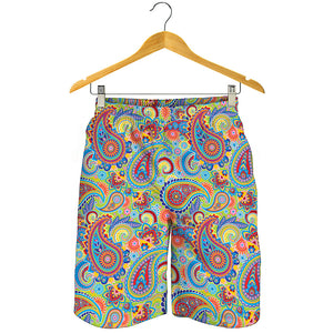 Asian Paisley Pattern Print Men's Shorts