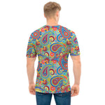 Asian Paisley Pattern Print Men's T-Shirt