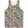 Asian Paisley Pattern Print Men's Tank Top