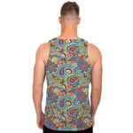 Asian Paisley Pattern Print Men's Tank Top