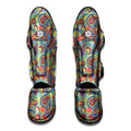 Asian Paisley Pattern Print Muay Thai Shin Guards