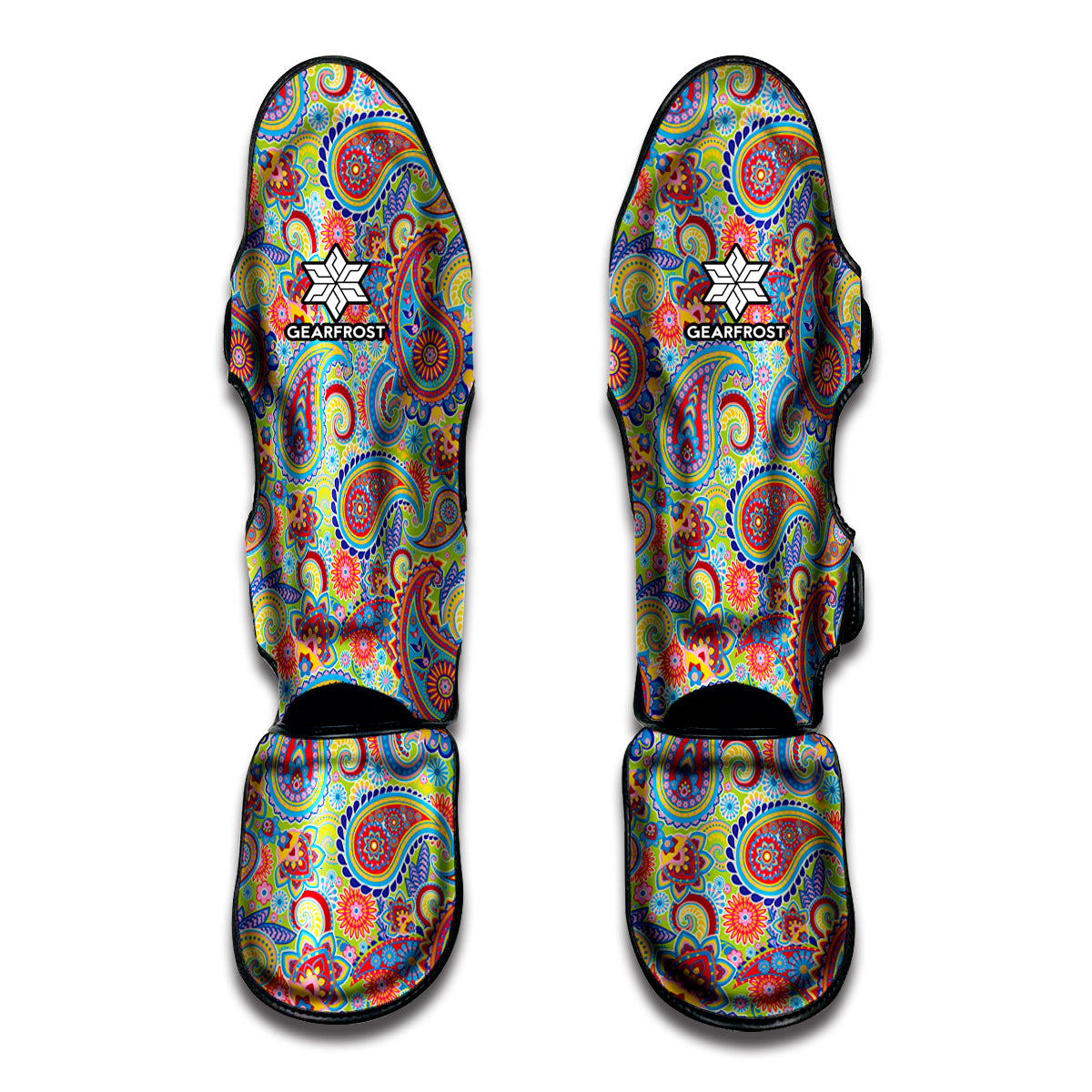 Asian Paisley Pattern Print Muay Thai Shin Guard