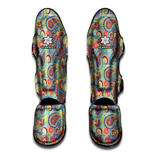 Asian Paisley Pattern Print Muay Thai Shin Guard
