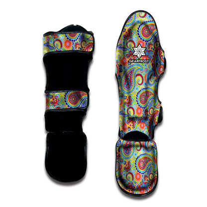 Asian Paisley Pattern Print Muay Thai Shin Guard