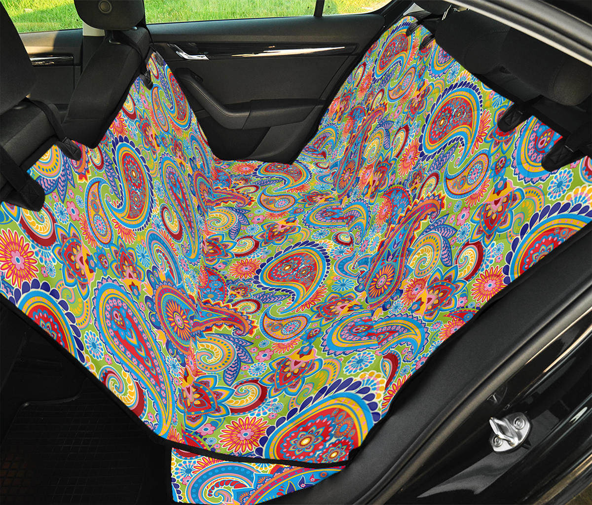 Asian Paisley Pattern Print Pet Car Back Seat Cover