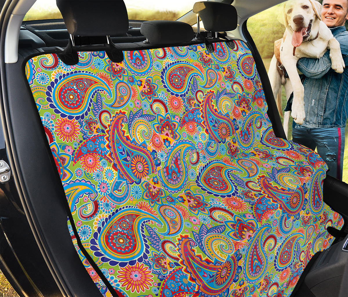 Asian Paisley Pattern Print Pet Car Back Seat Cover