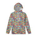 Asian Paisley Pattern Print Pullover Hoodie