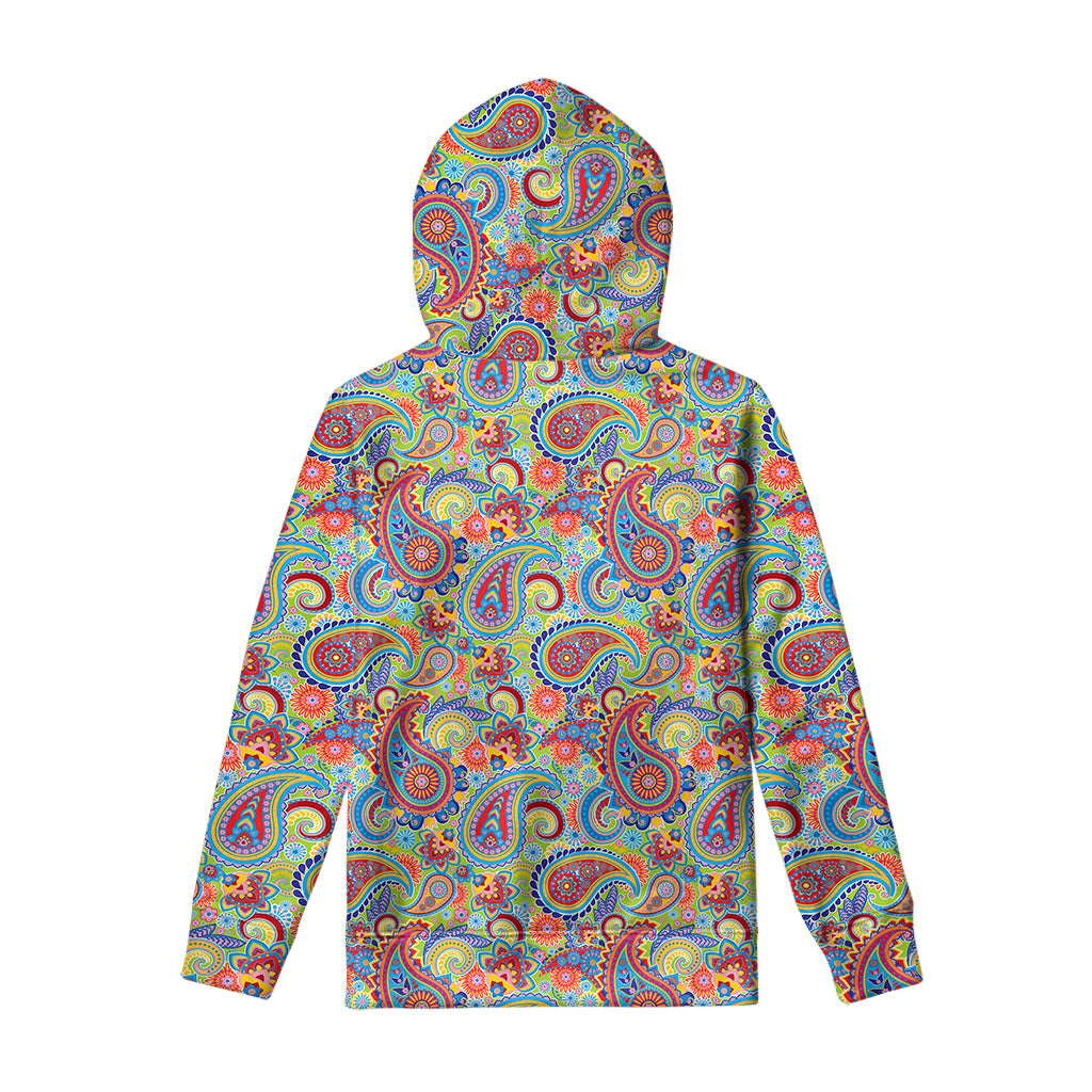 Asian Paisley Pattern Print Pullover Hoodie