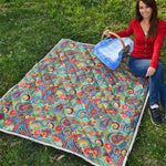 Asian Paisley Pattern Print Quilt