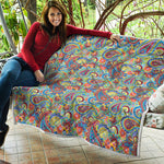 Asian Paisley Pattern Print Quilt