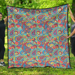 Asian Paisley Pattern Print Quilt