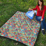 Asian Paisley Pattern Print Quilt