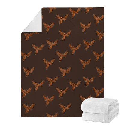 Asian Phoenix Pattern Print Blanket