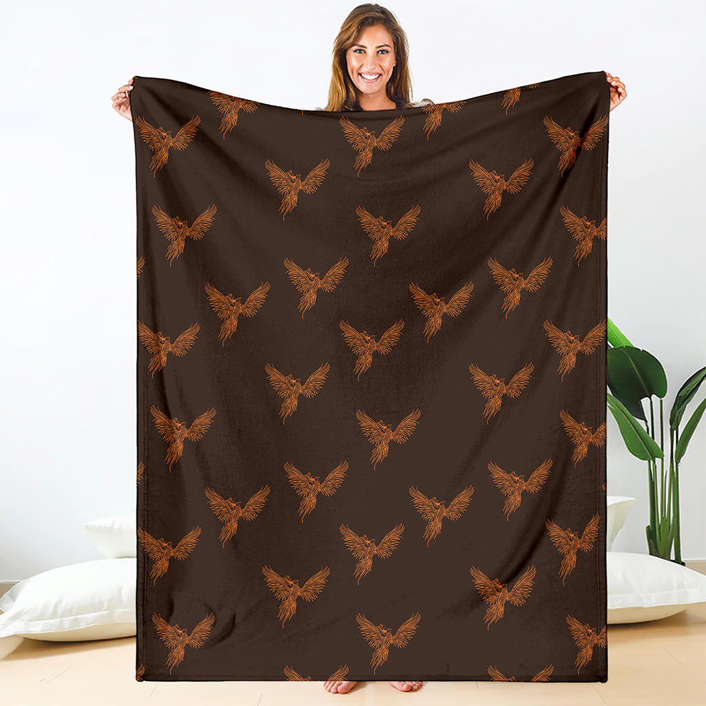 Asian Phoenix Pattern Print Blanket