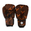 Asian Phoenix Pattern Print Boxing Gloves