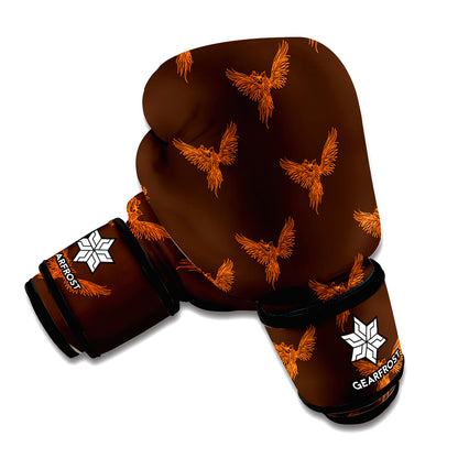 Asian Phoenix Pattern Print Boxing Gloves