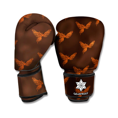 Asian Phoenix Pattern Print Boxing Gloves