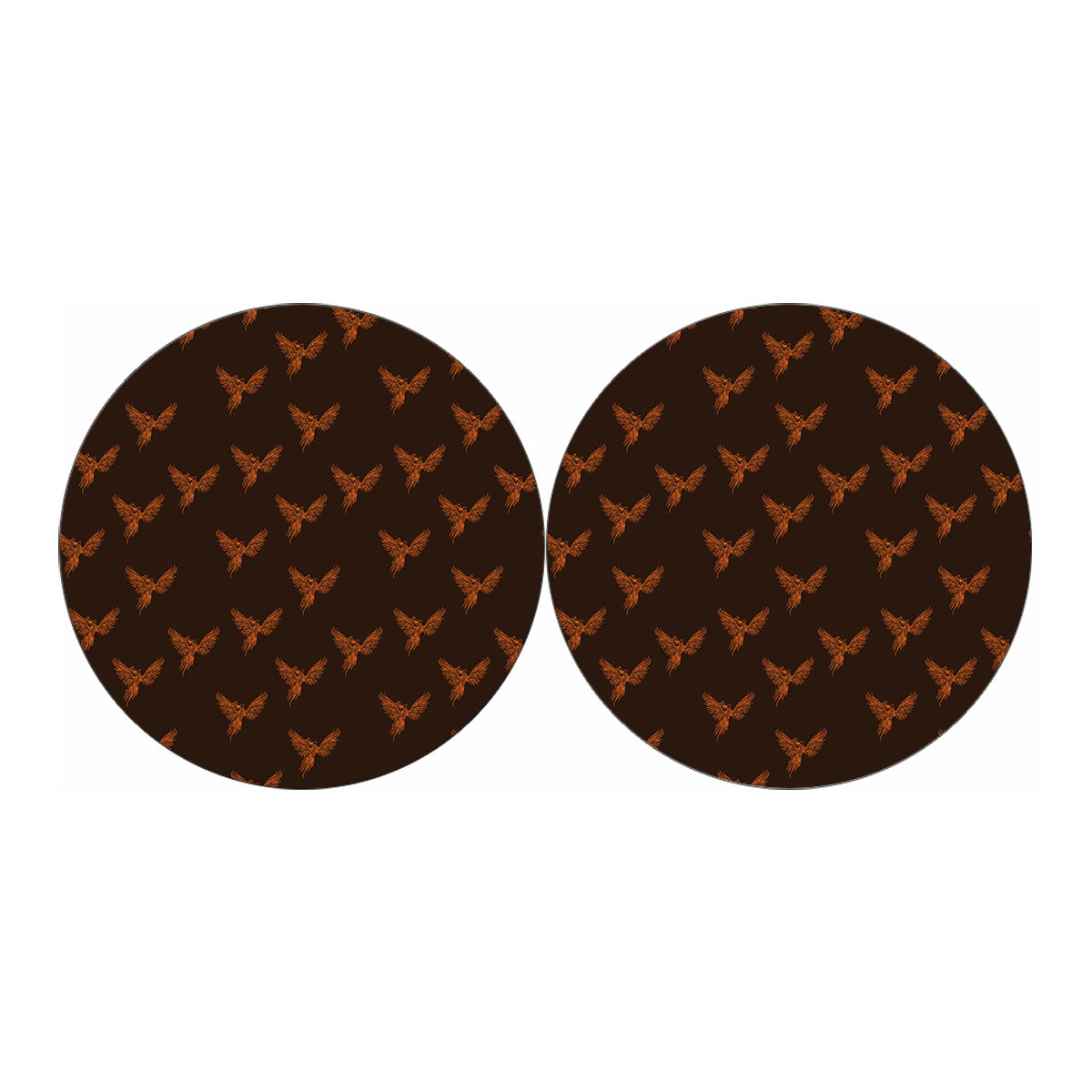 Asian Phoenix Pattern Print Car Coasters
