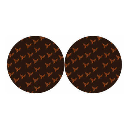 Asian Phoenix Pattern Print Car Coasters