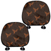 Asian Phoenix Pattern Print Car Headrest Covers