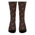 Asian Phoenix Pattern Print Crew Socks