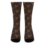 Asian Phoenix Pattern Print Crew Socks