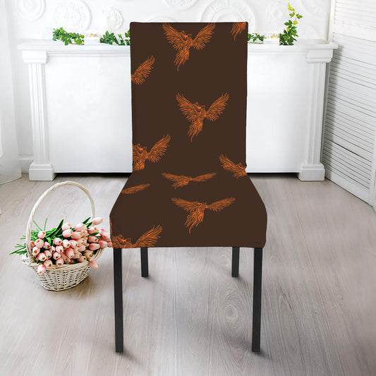 Asian Phoenix Pattern Print Dining Chair Slipcover