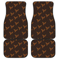 Asian Phoenix Pattern Print Front and Back Car Floor Mats