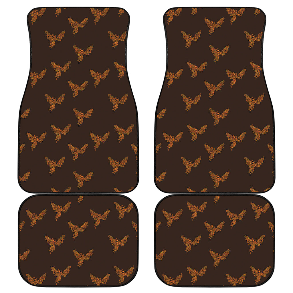 Asian Phoenix Pattern Print Front and Back Car Floor Mats