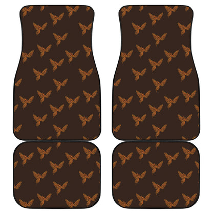 Asian Phoenix Pattern Print Front and Back Car Floor Mats
