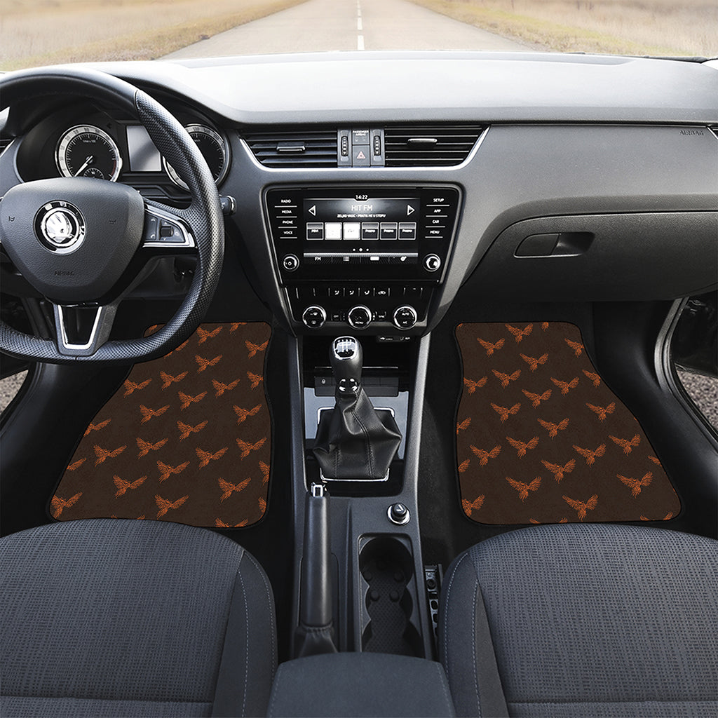 Asian Phoenix Pattern Print Front and Back Car Floor Mats