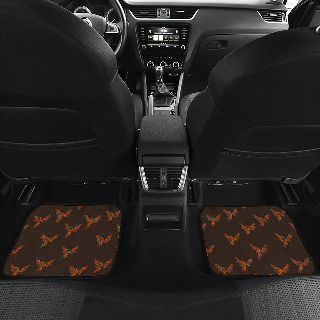Asian Phoenix Pattern Print Front and Back Car Floor Mats