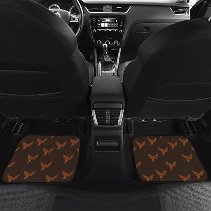 Asian Phoenix Pattern Print Front and Back Car Floor Mats