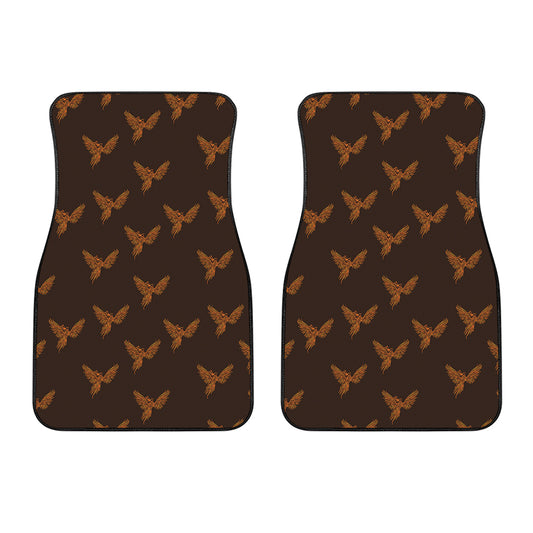 Asian Phoenix Pattern Print Front Car Floor Mats