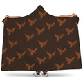Asian Phoenix Pattern Print Hooded Blanket