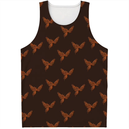 Asian Phoenix Pattern Print Men's Tank Top