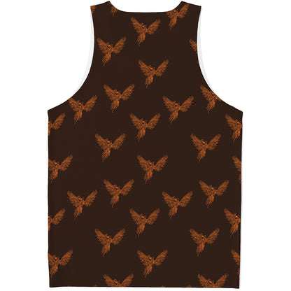 Asian Phoenix Pattern Print Men's Tank Top