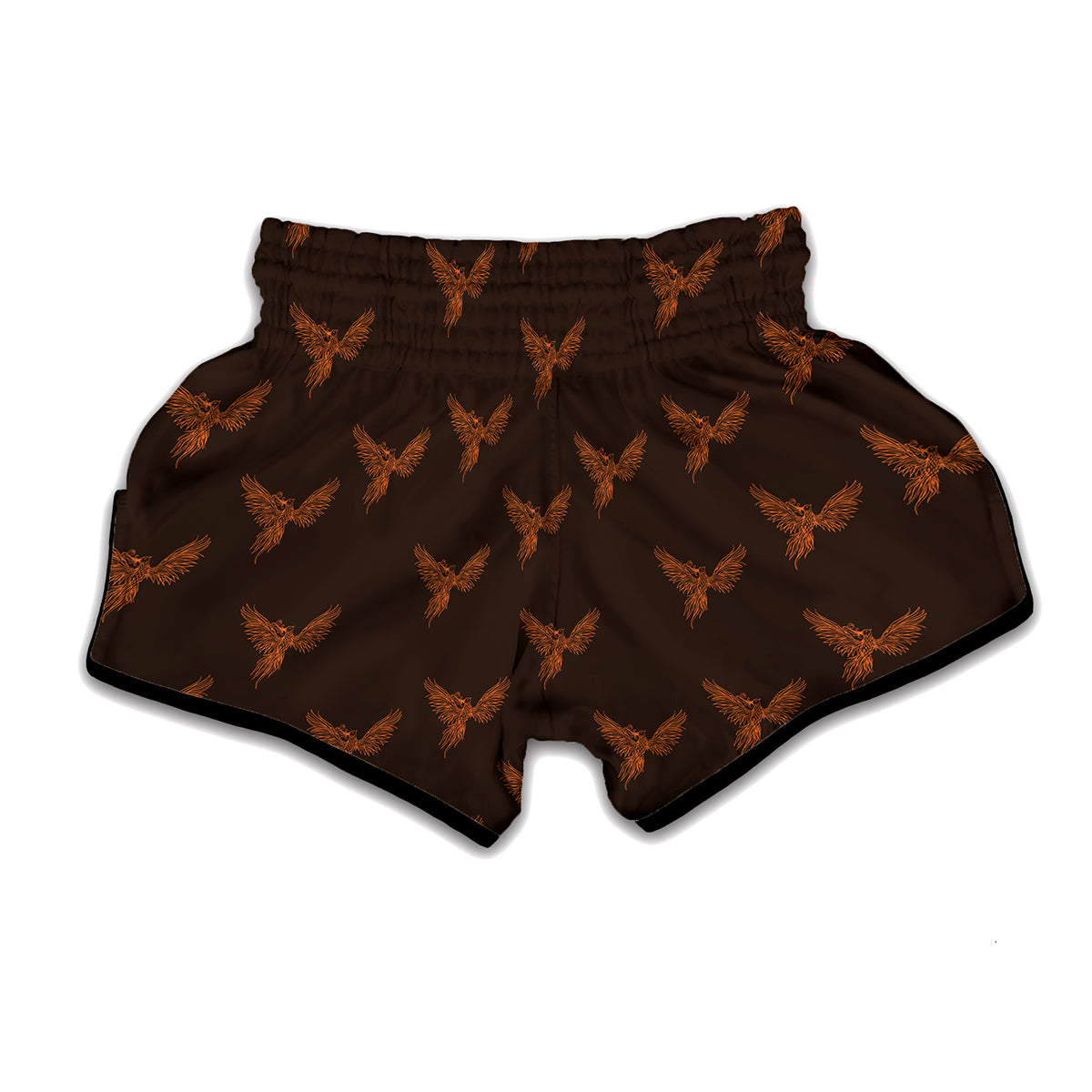 Asian Phoenix Pattern Print Muay Thai Boxing Shorts