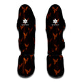 Asian Phoenix Pattern Print Muay Thai Shin Guards