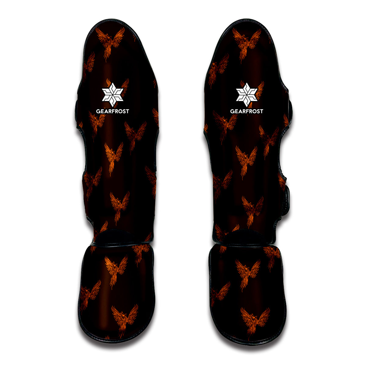 Asian Phoenix Pattern Print Muay Thai Shin Guard