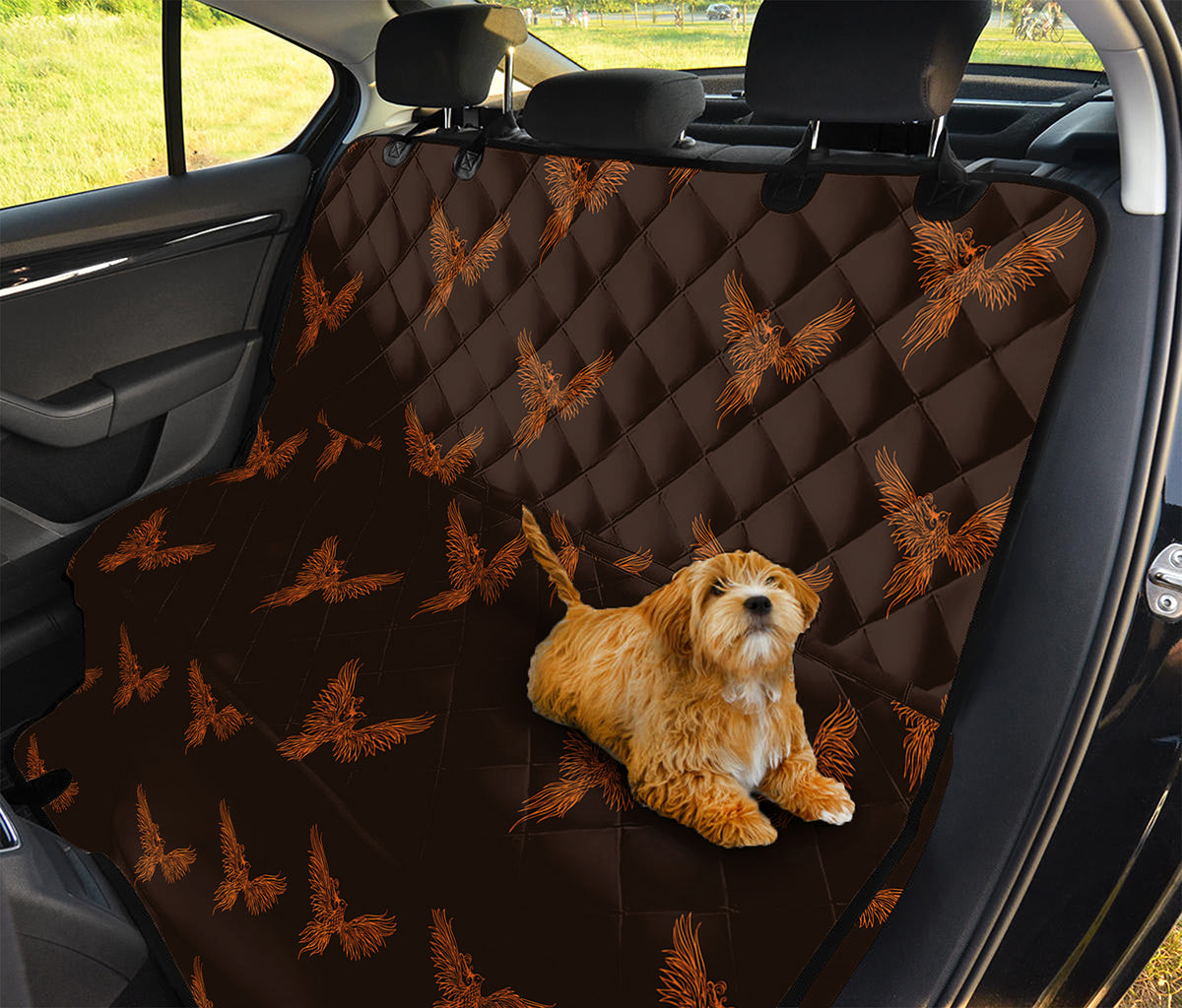 Asian Phoenix Pattern Print Pet Car Back Seat Cover
