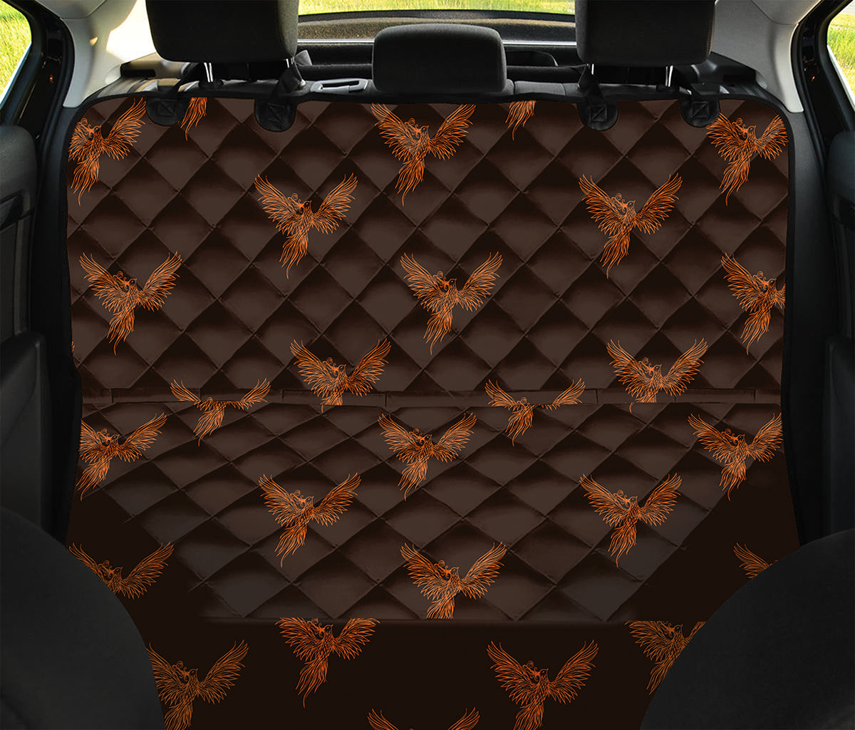 Asian Phoenix Pattern Print Pet Car Back Seat Cover