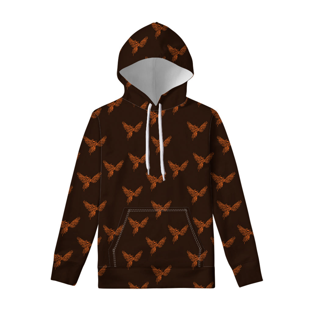 Asian Phoenix Pattern Print Pullover Hoodie