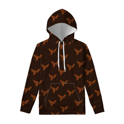 Asian Phoenix Pattern Print Pullover Hoodie
