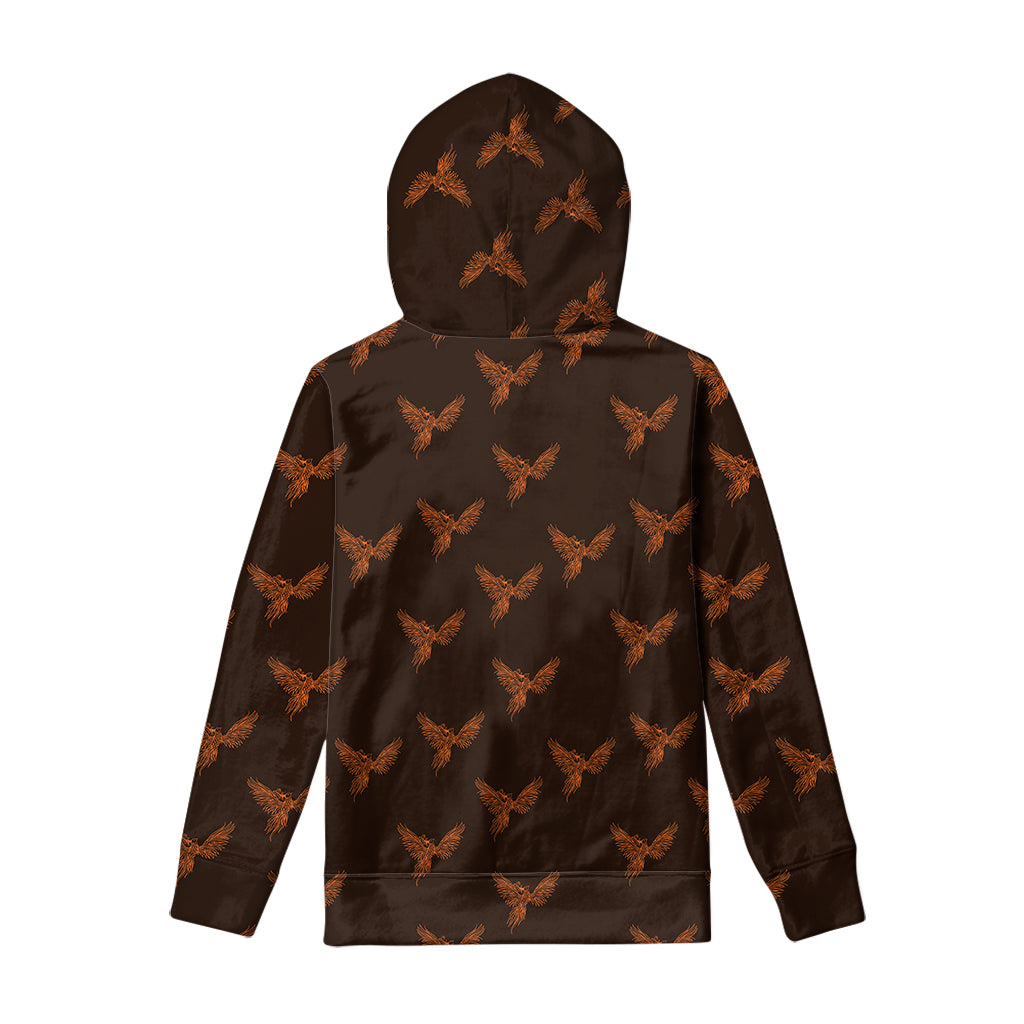 Asian Phoenix Pattern Print Pullover Hoodie