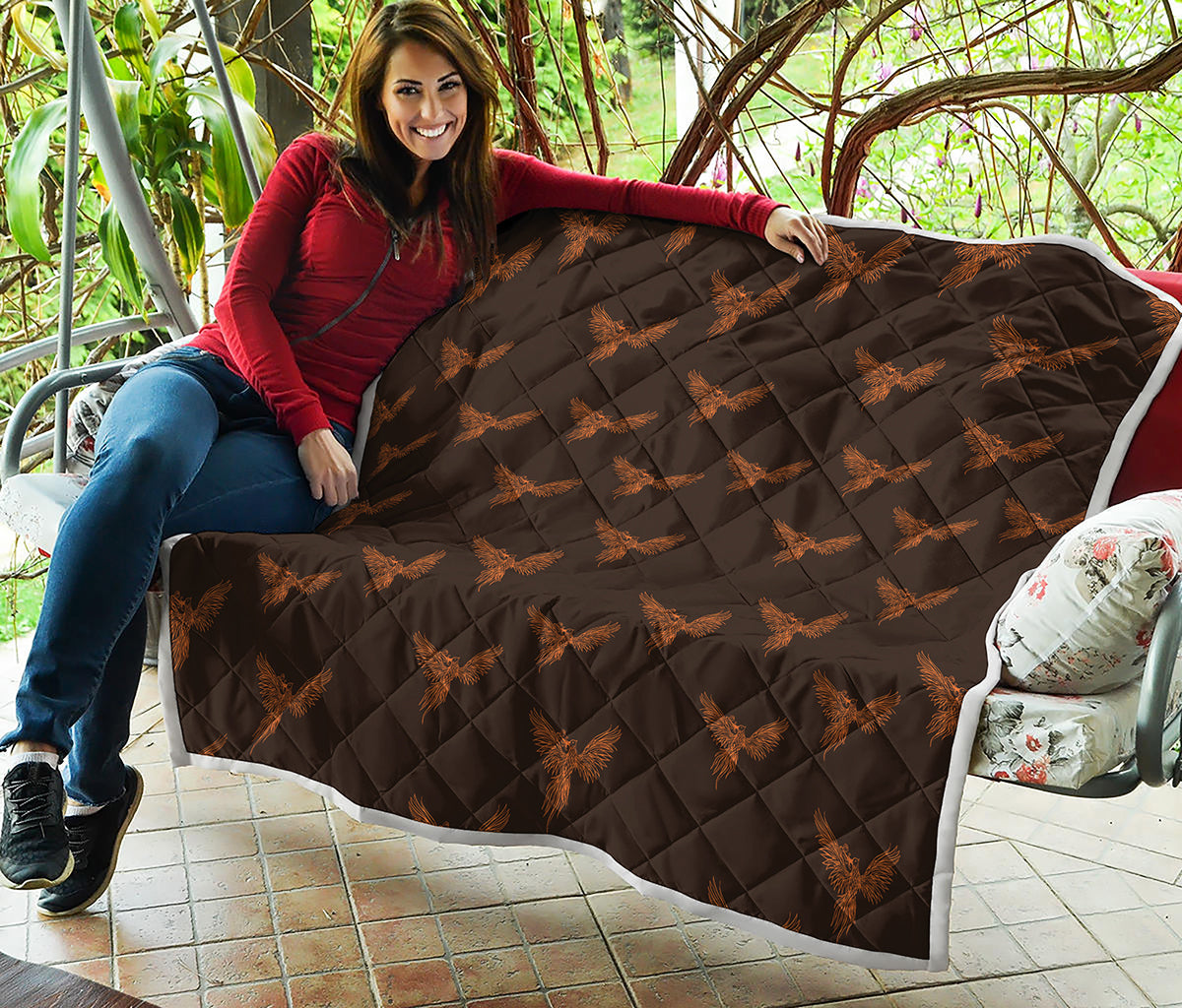 Asian Phoenix Pattern Print Quilt
