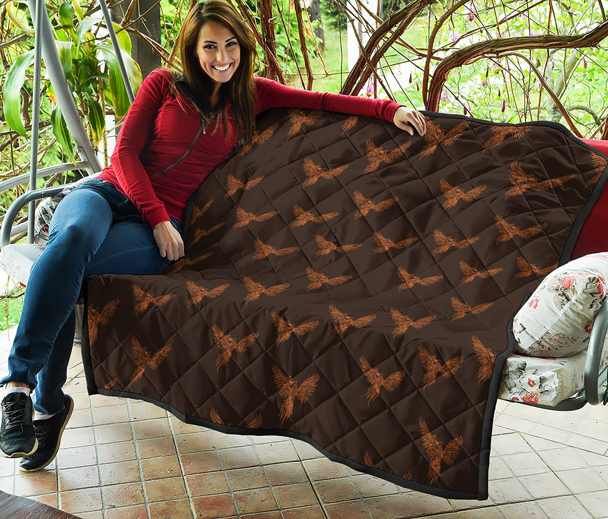 Asian Phoenix Pattern Print Quilt