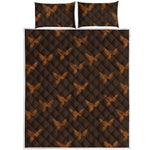 Asian Phoenix Pattern Print Quilt Bed Set