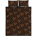 Asian Phoenix Pattern Print Quilt Bed Set