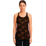 Asian Phoenix Pattern Print Women's Racerback Tank Top